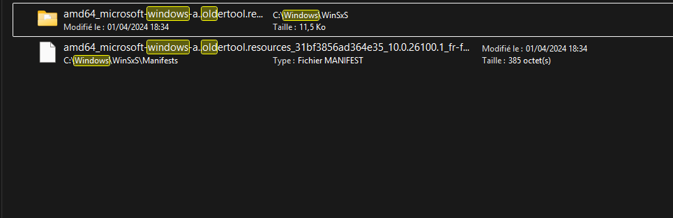 Capture d'une console PowerShell pendant l'audit